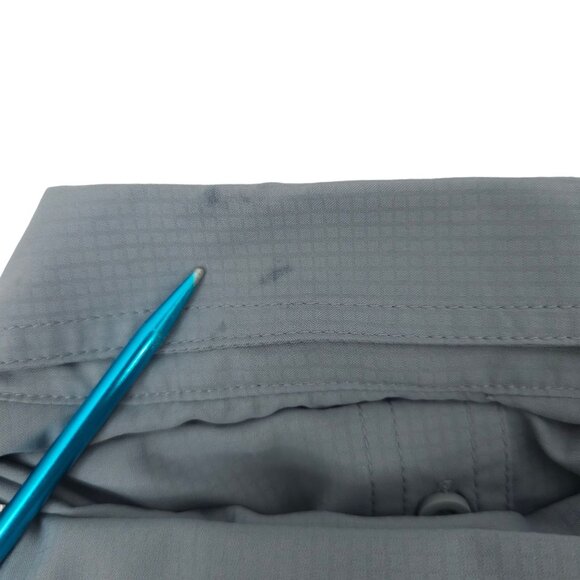 Drake Performance Fishing Button Front Shirt Mens Size S Gray Short Sleeve - Picture 6 of 16